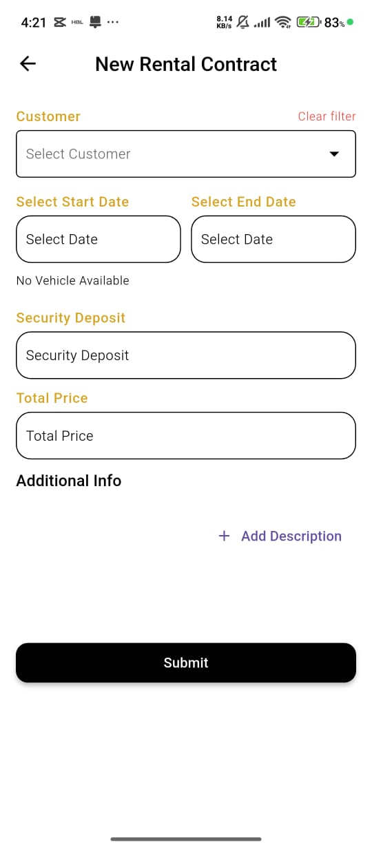 Rental Contract & Reports
