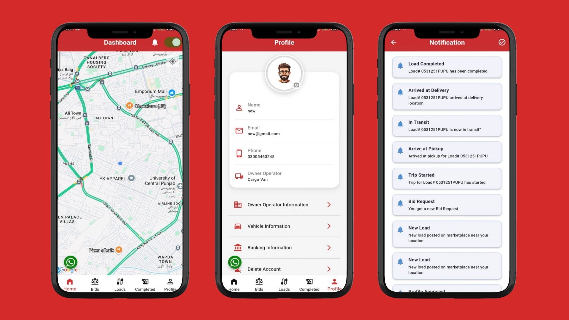 Dashboard & Bidding System