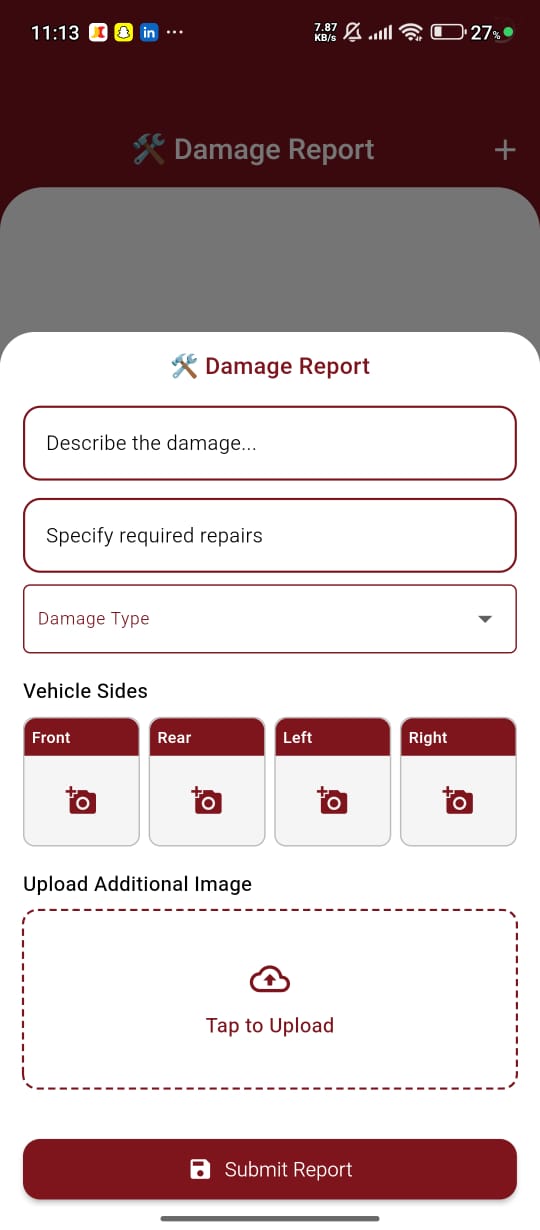 Damage Reporting