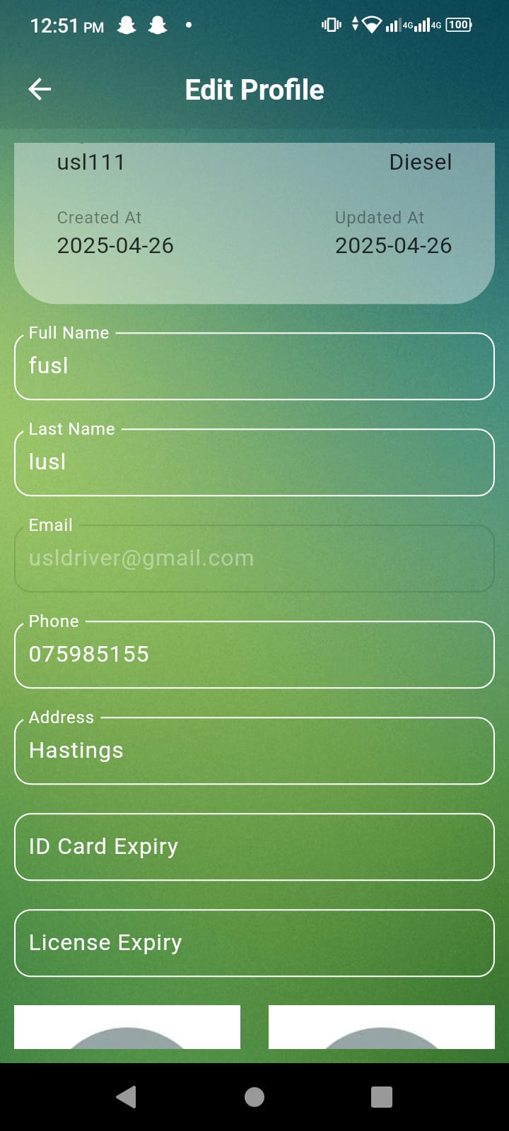 Driver & Vehicle Information
