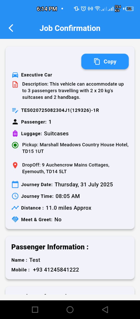 Dashboard & Job Status