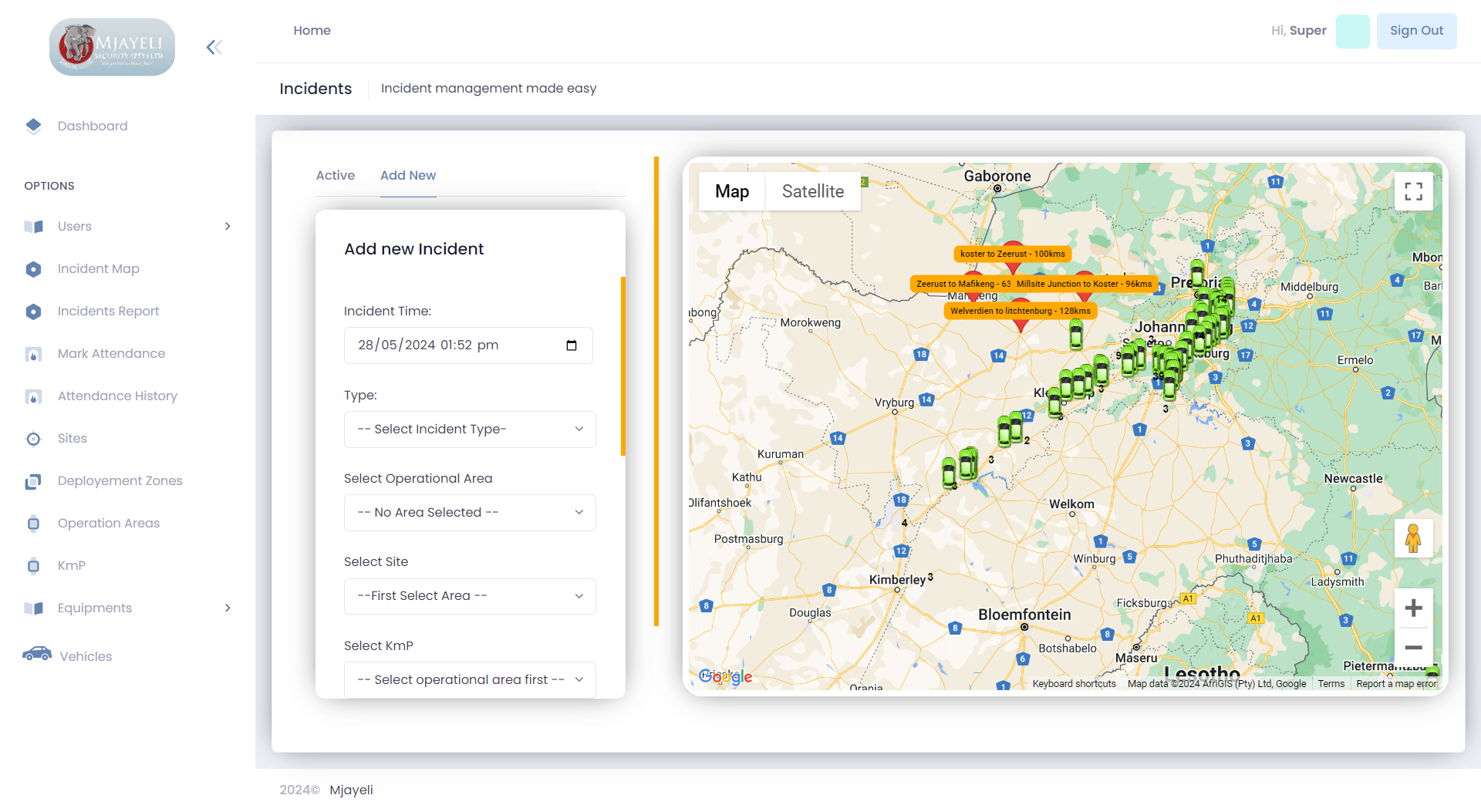 Incident Management & GPS Tracking