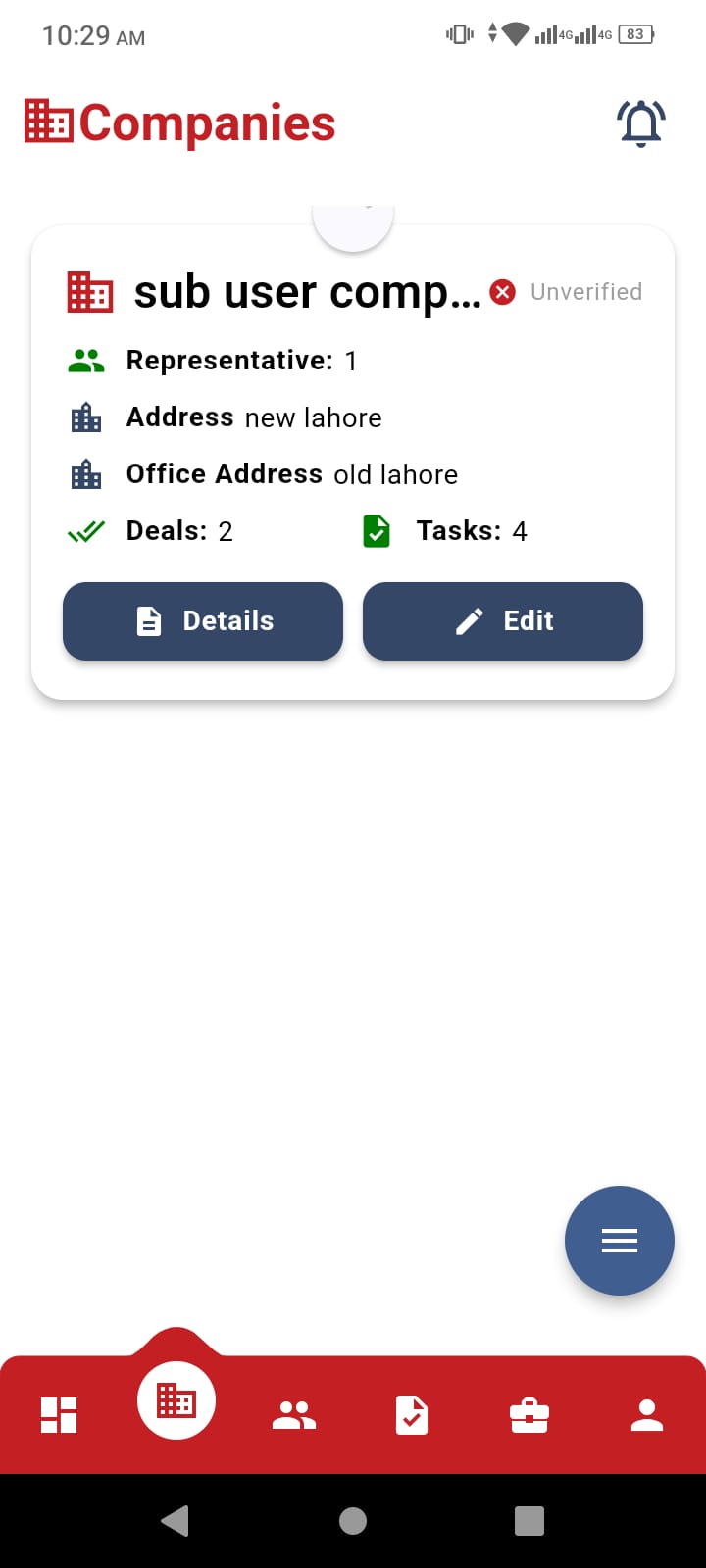 Company & Representative Management