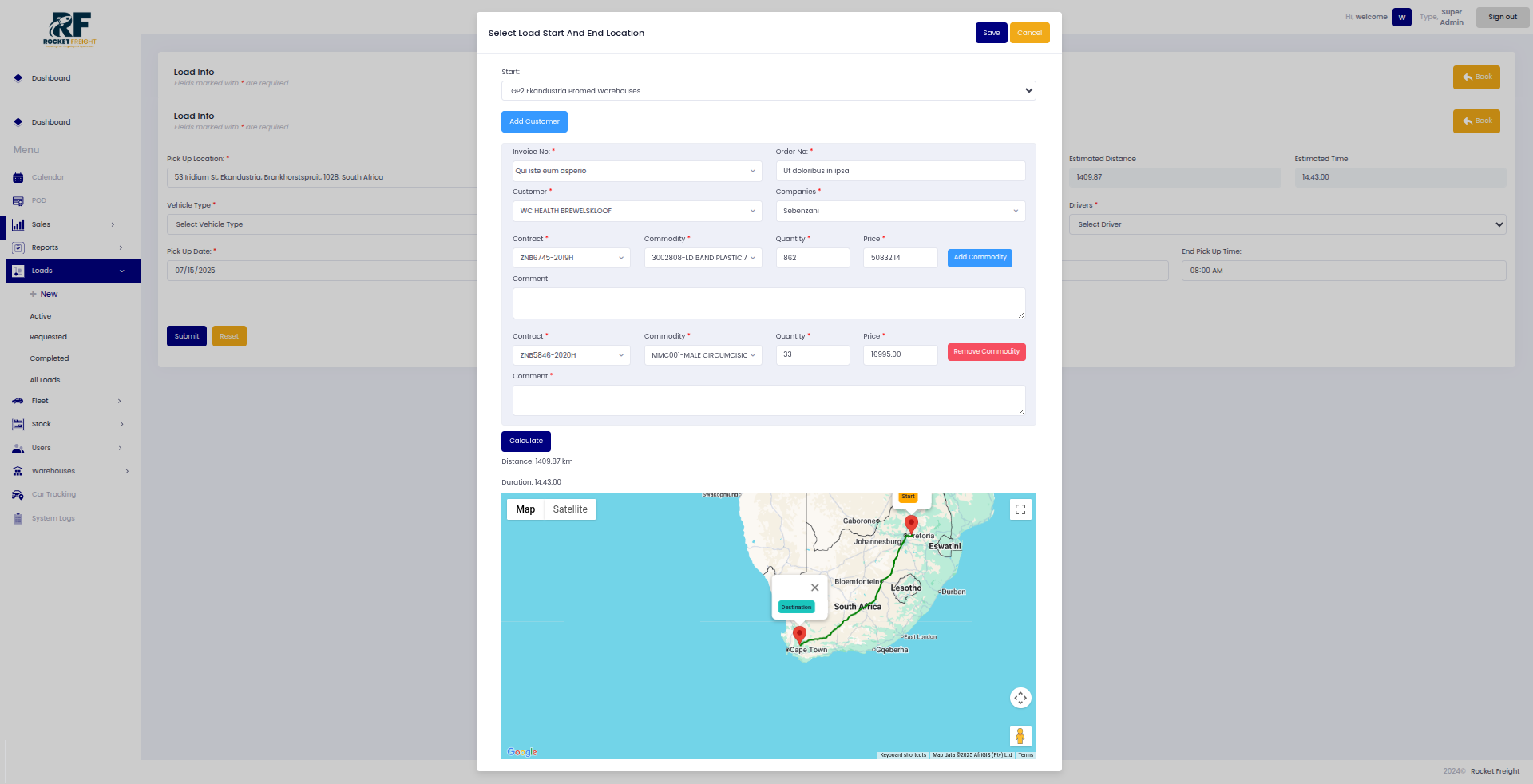 Active, All & Completed Loads