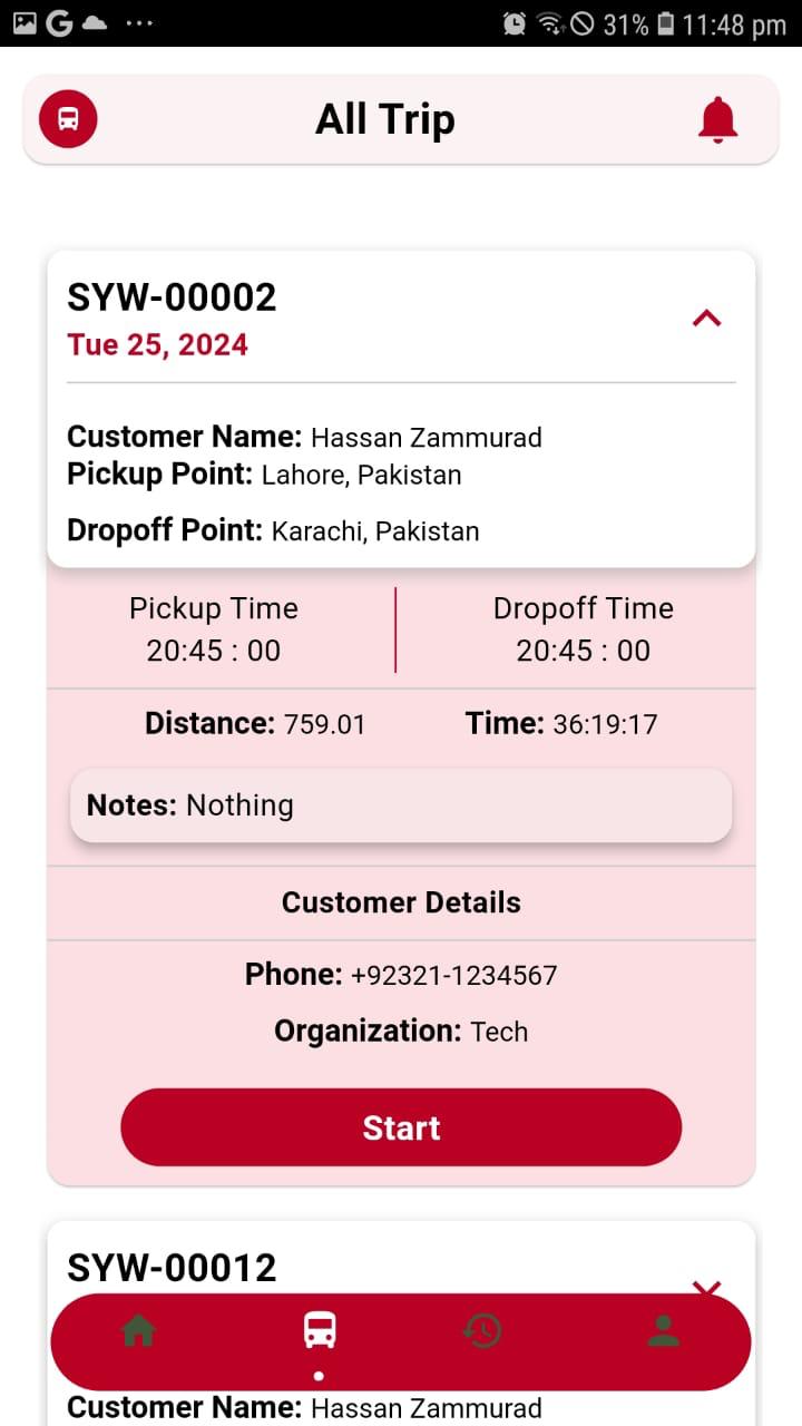 Home Dashboard with Live Map