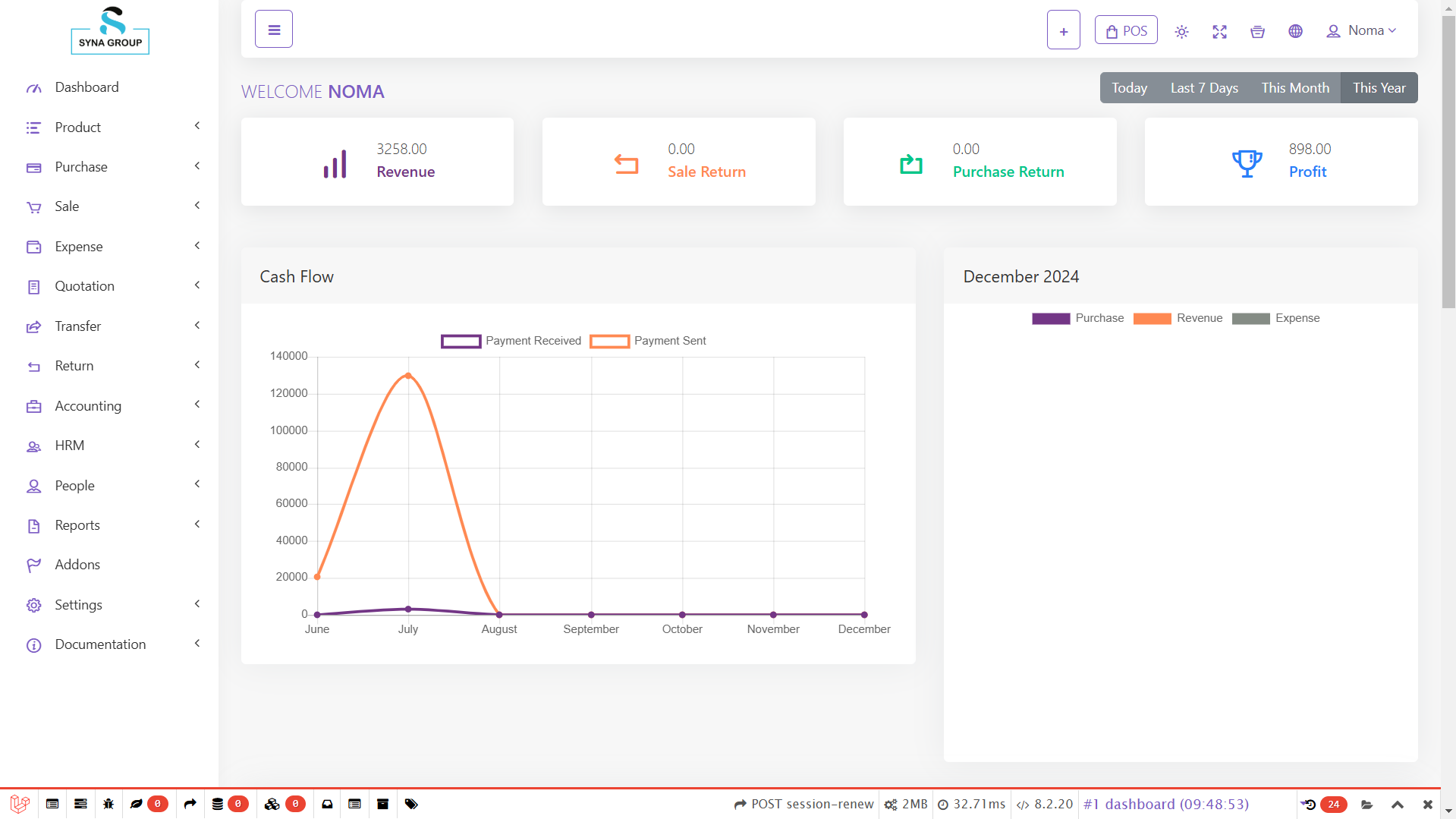 Cash Flow Dashboard