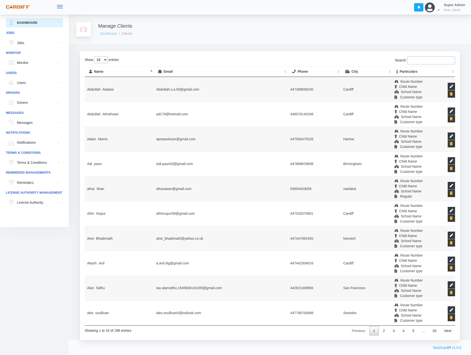 Client Management & History Tracking