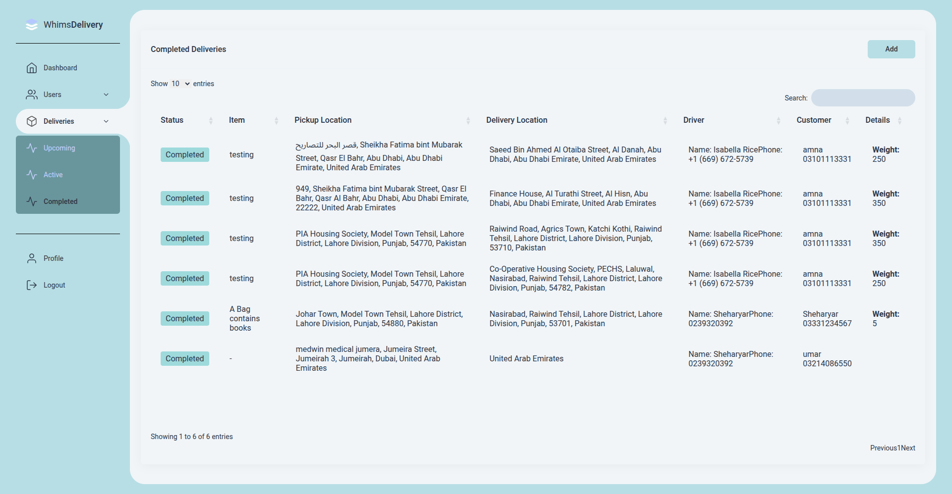 WhimsTrack Web Features – Powered by Tiecodes
