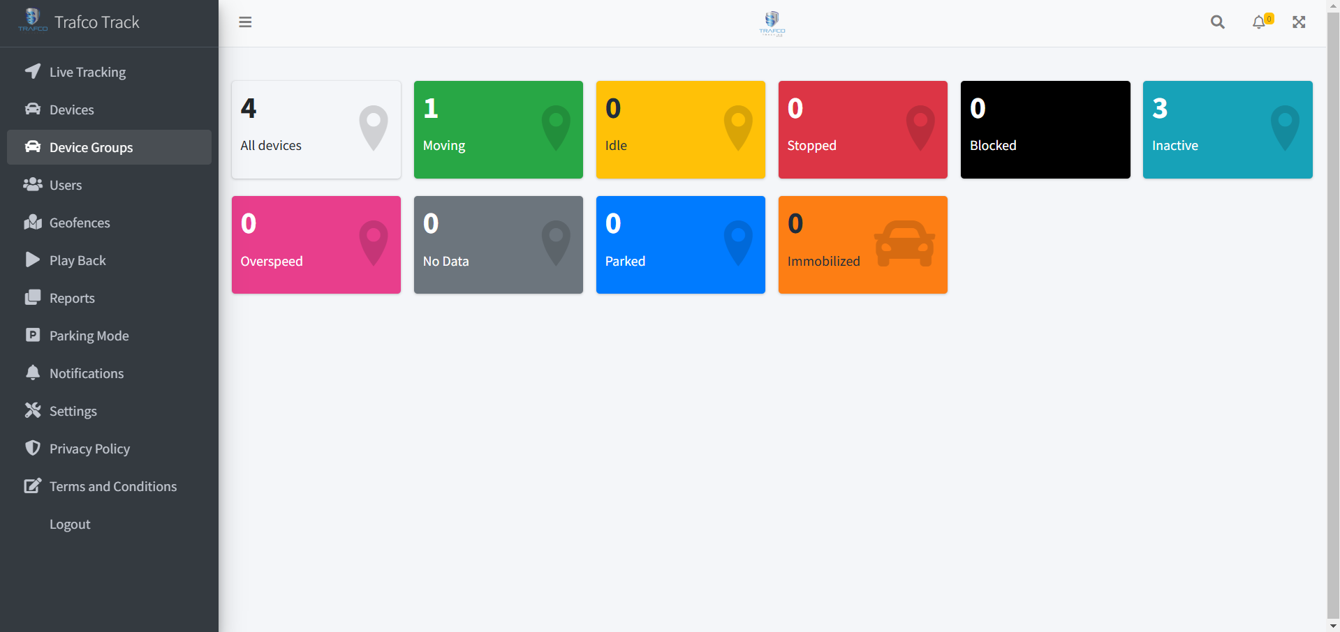 Trafco Tracking Web Features – Powered by Tiecodes
